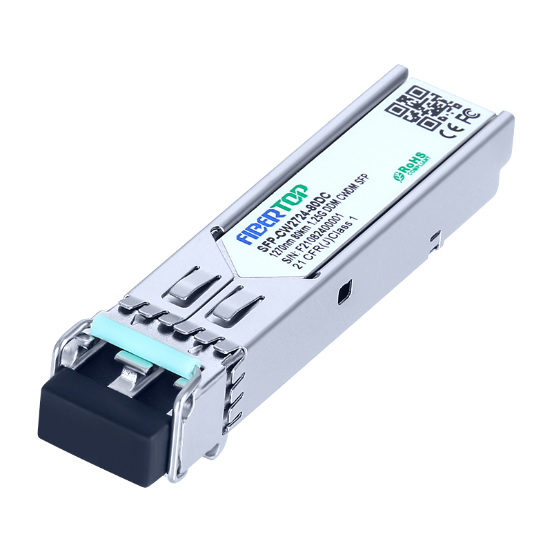 Cisco® CWDM-SFP-1270 Compatibile 1.25G CWDM SFP Transceiver SMF 1270nm 80km LC DOM