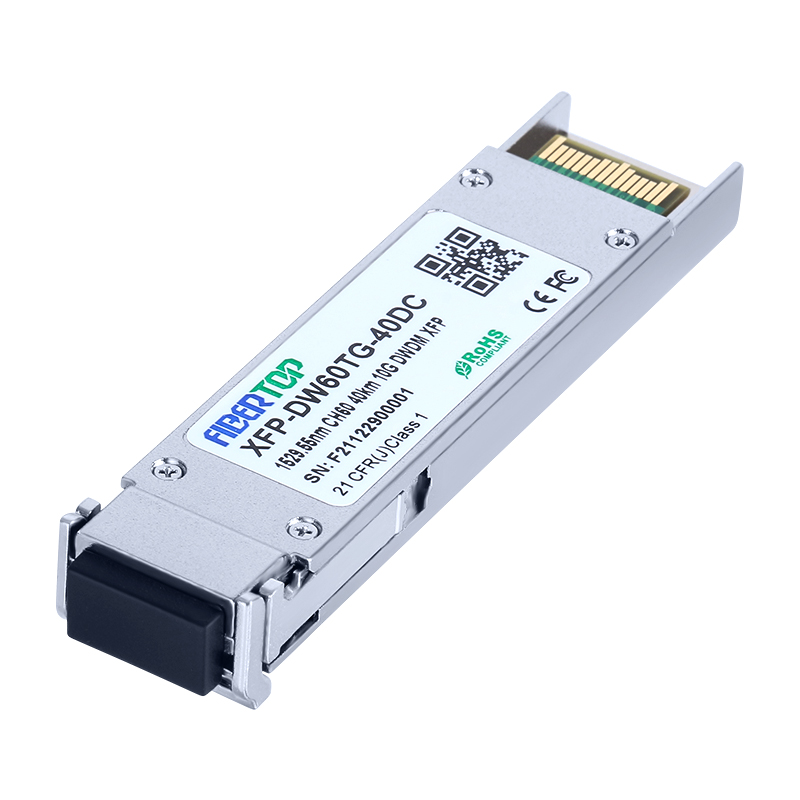 Modulo ricetrasmettitore DOM FIBERTOP 10G DWDM XFP SMF da CH17 a CH61 40 km LC DOM