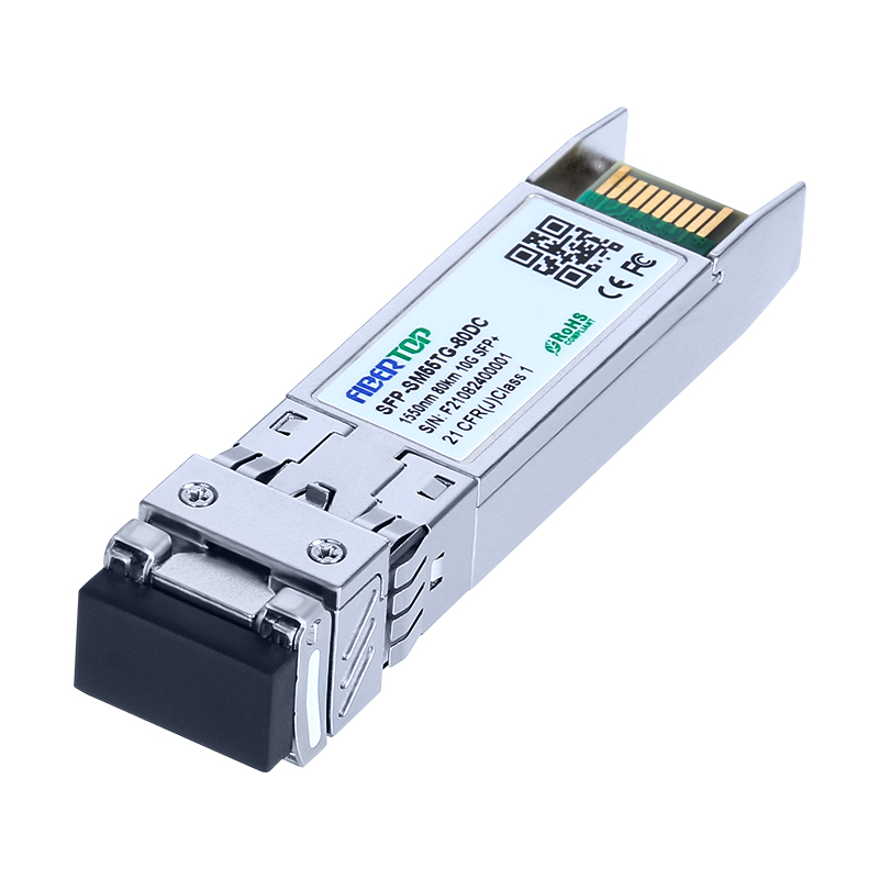 Ricetrasmettitore MikroTik® S+55DLC80D compatibile 10GBase-ZR SFP+ SMF 1550nm 80 km LC DOM