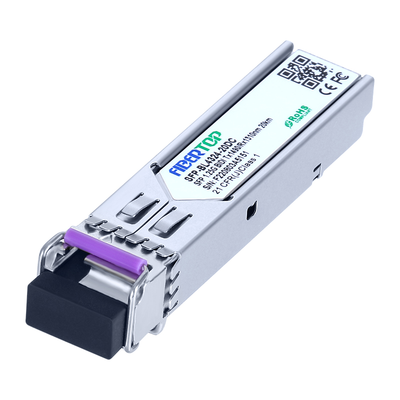 HPE® J9142B-20 Compatibile 1000Base-BX BIDI SFP Ricetrasmettitore SMF 1490nm Tx/1310nm Rx 20km Singolo LC DOM