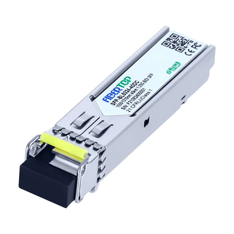 Cisco® GLC-BX40-D-I Compatibile 1.25G BIDI 40km SFP Ricetrasmettitore industriale SMF 1550nm Tx/1310nm Rx Single LC DOM