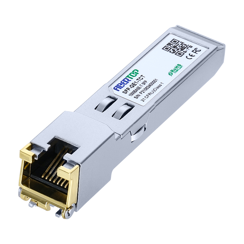 Modulo ricetrasmettitore RJ-45 da 100 m in rame 1000BASE-T SFP compatibile con Fortinet® FS-TRAN-GC