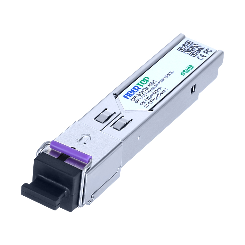 Modulo ricetrasmettitore DOM SC singolo FIBERTOP 1.25G BIDI 10 km SFP 1490 nm Tx/1310 nm Rx