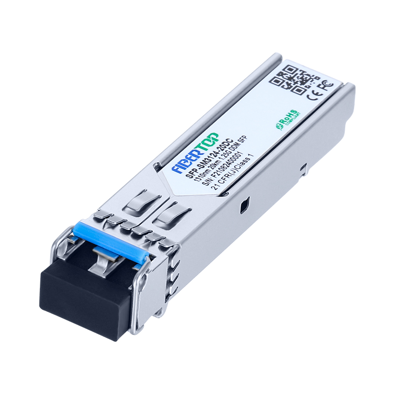Ricetrasmettitore SFP 1000Base-LX/LH compatibile Juniper® SFP-1GE-LX-20 SMF 1310nm 20 km LC DOM